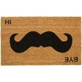 Geo Crafts Geo Crafts G357 Mustache Hi Bye 18 x 30 in. PVC Vinyl Back Doormat G357 MUSTACHE HI BYE